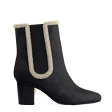 Chelsea Ankle Boot - Coal Black Suede Sherpa 3 Block