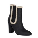 Chelsea Ankle Boot - Coal Black Suede Sherpa 4 Block
