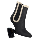 Chelsea Ankle Boot - Coal Black Suede Sherpa 4 Block