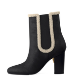Chelsea Ankle Boot - Coal Black Suede Sherpa 4 Block