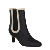 Chelsea Ankle Boot - Coal Black Suede Sherpa 3 Stiletto