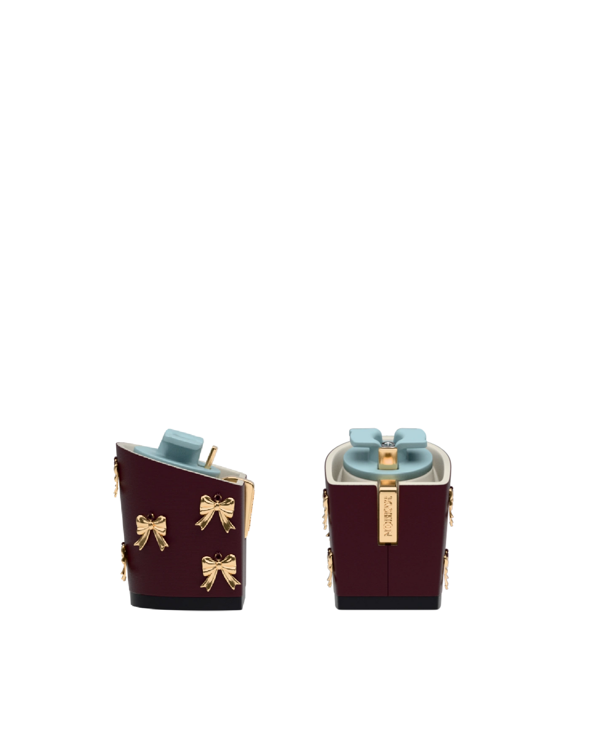 Block Heel Kit 3 Cherry Mocha Bow Charm, 3-inch interchangeable block heel. Pashion convertible heels go from heel to flat and are customizable with interchangeable heel kits.