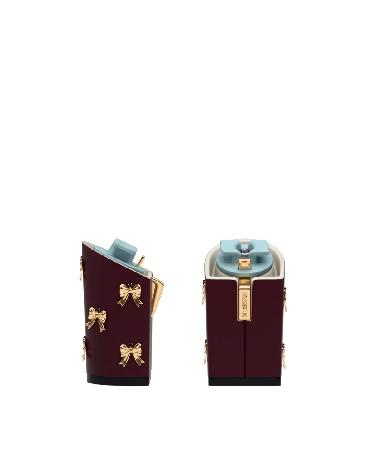 Block Heel Kit 4 Cherry Mocha Bow Charm, 4-inch interchangeable block heel. Pashion convertible heels go from heel to flat and are customizable with interchangeable heel kits.