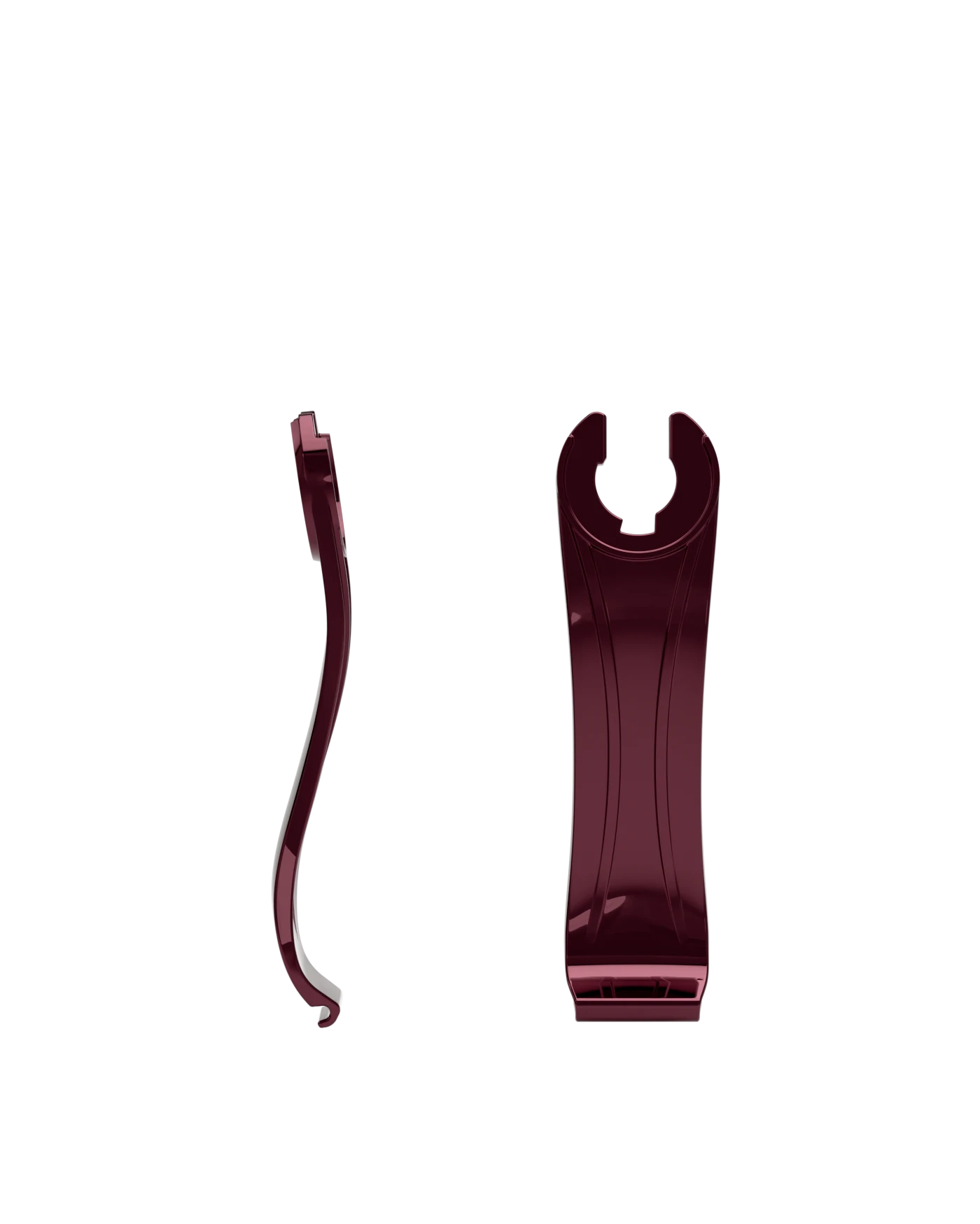 Stelo - Cherry Mocha Metallic, product view. Pashion convertible heels go from heel to flat and are customizable with interchangeable heel kits.