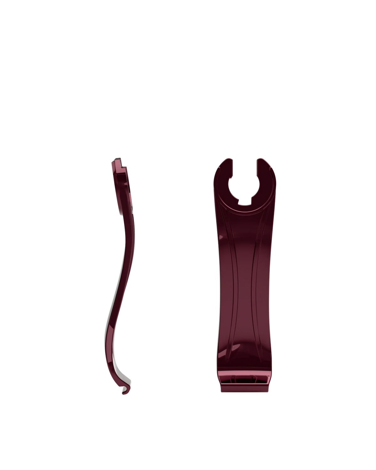 Stelo - Cherry Mocha Metallic, product view. Pashion convertible heels go from heel to flat and are customizable with interchangeable heel kits.