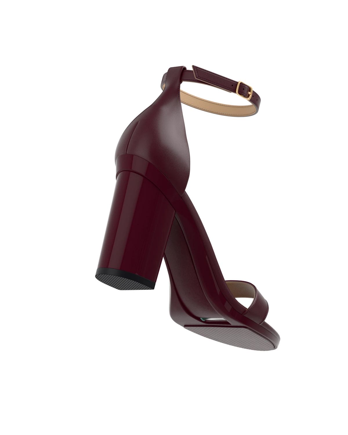 Stelo - Cherry Mocha, alternate view. Pashion convertible heels go from heel to flat and are customizable with interchangeable heel kits.