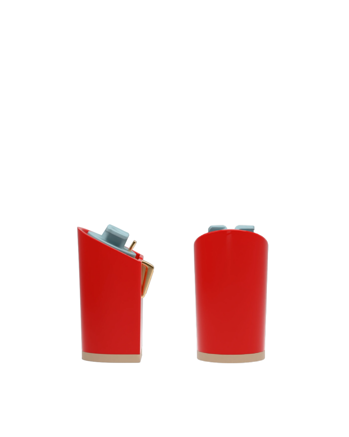 Block Heel Kit 4 Cherry Red, back view. Pashion convertible heels go from heel to flat and are customizable with interchangeable heel kits.