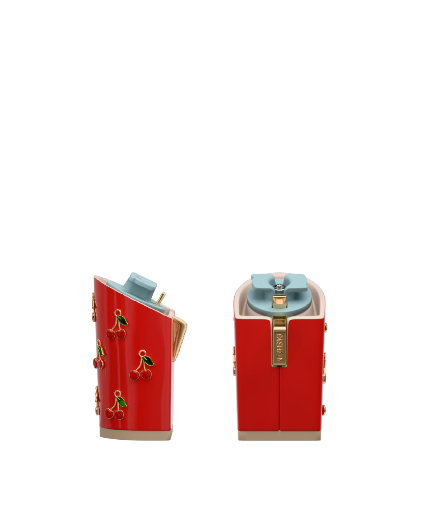 Block Heel Kit 4 Cherry Red Cherry Charm, 4-inch interchangeable block heel. Pashion convertible heels go from heel to flat and are customizable with interchangeable heel kits.