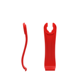 Stelo - Cherry Red, product view. Pashion convertible heels go from heel to flat and are customizable with interchangeable heel kits.