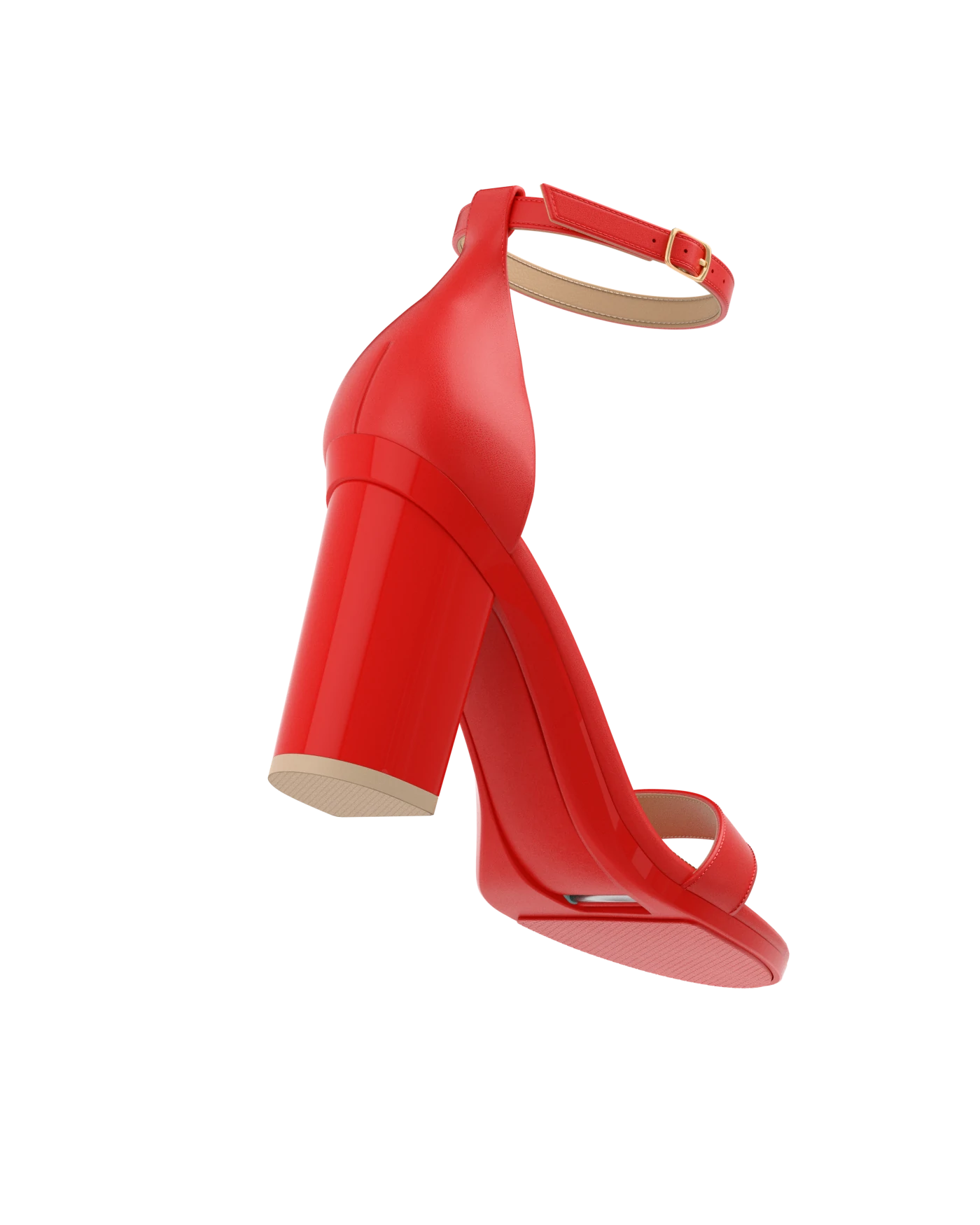 Stelo - Cherry Red, alternate view. Pashion convertible heels go from heel to flat and are customizable with interchangeable heel kits.