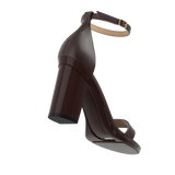 Stelo - Chocolate, alternate view. Pashion convertible heels go from heel to flat and are customizable with interchangeable heel kits.