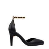 Coal Black Leather Ankle Chain