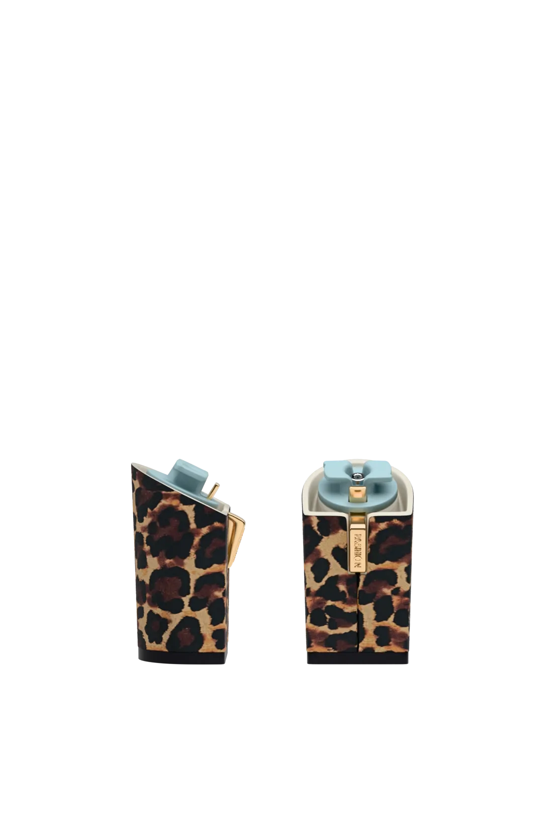 Block Heel Kit 4 Coal Leopard Suede