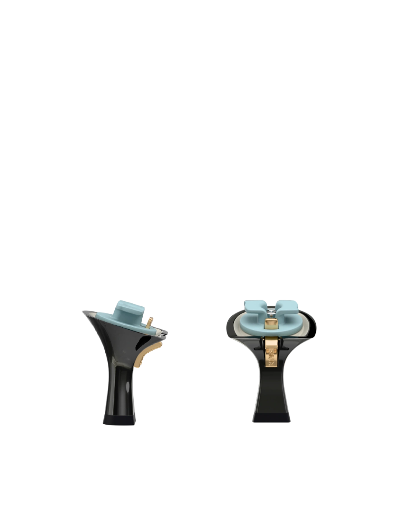 Flare Stiletto Heel Kit 3 Coal Black Metallic