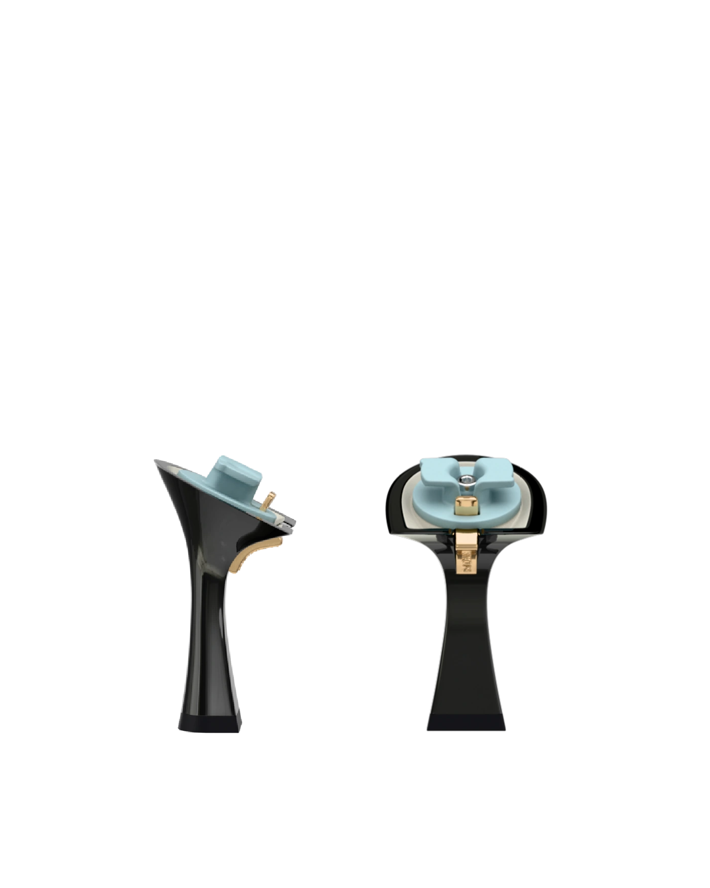 Flare Stiletto Heel Kit 4 Coal Black Metallic