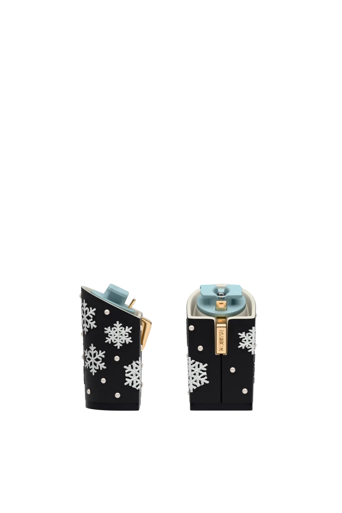 Block Heel Kit 4 Coal Snowflake Embroidery