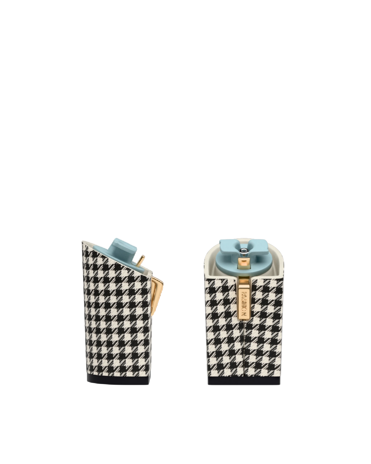 Block Heel Kit 4 Coal Houndstooth, 4-inch interchangeable block heel. Pashion convertible heels go from heel to flat and are customizable with interchangeable heel kits.