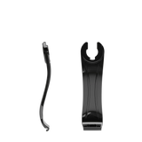 Stelo - Coal Metallic, product view. Pashion convertible heels go from heel to flat and are customizable with interchangeable heel kits.