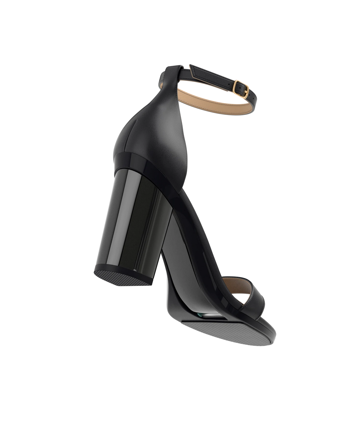 Stelo - Coal Metallic, alternate view. Pashion convertible heels go from heel to flat and are customizable with interchangeable heel kits.