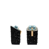 Block Heel Kit 4 Coal Mixed Rhinestone, 4-inch interchangeable block heel. Pashion convertible heels go from heel to flat and are customizable with interchangeable heel kits.