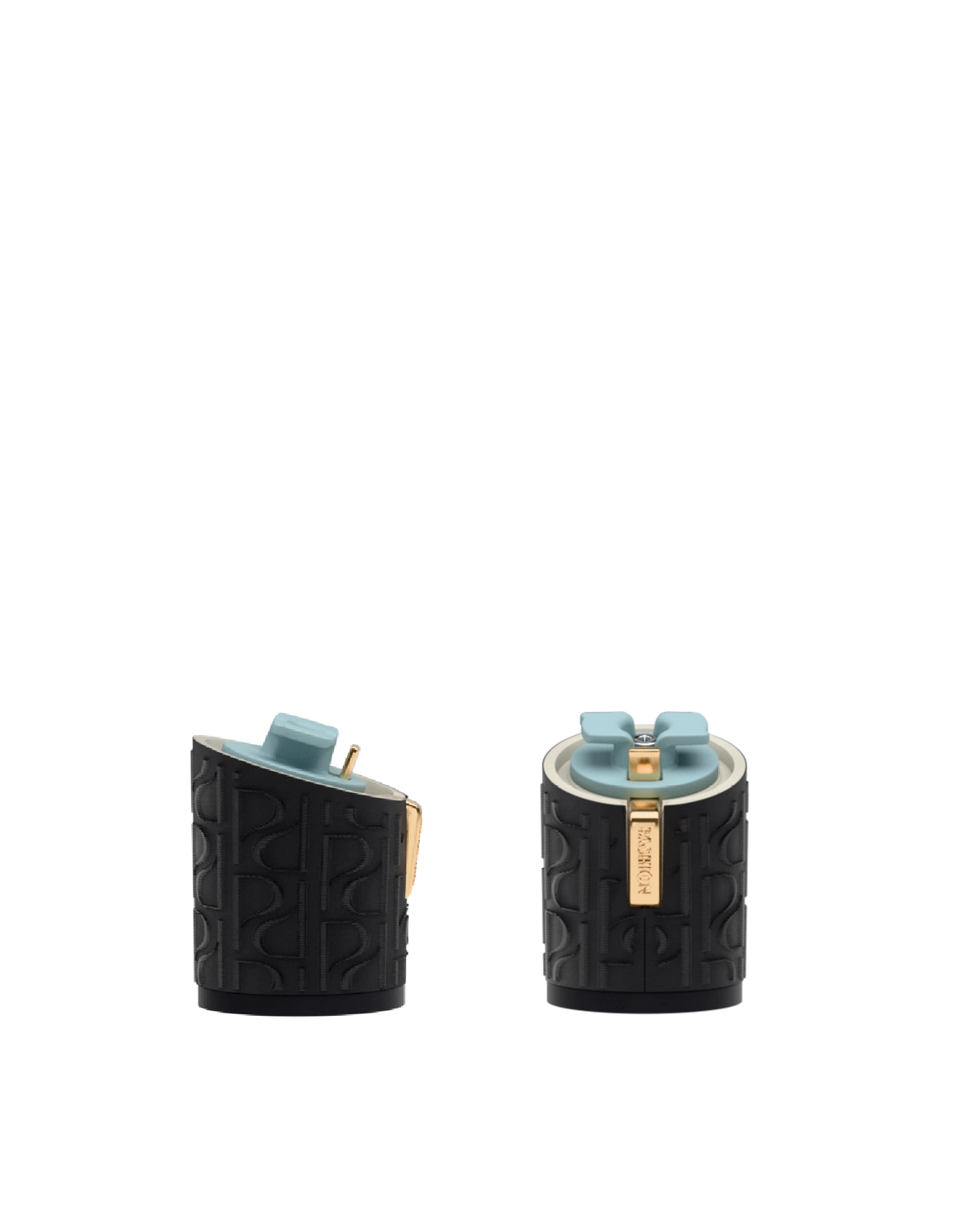 Cylinder Block Heel Kit 3 Coal Pashion Monogram Embroidery, 3-inch interchangeable cylinder block heel. Pashion convertible heels go from heel to flat and are customizable with interchangeable heel kits.