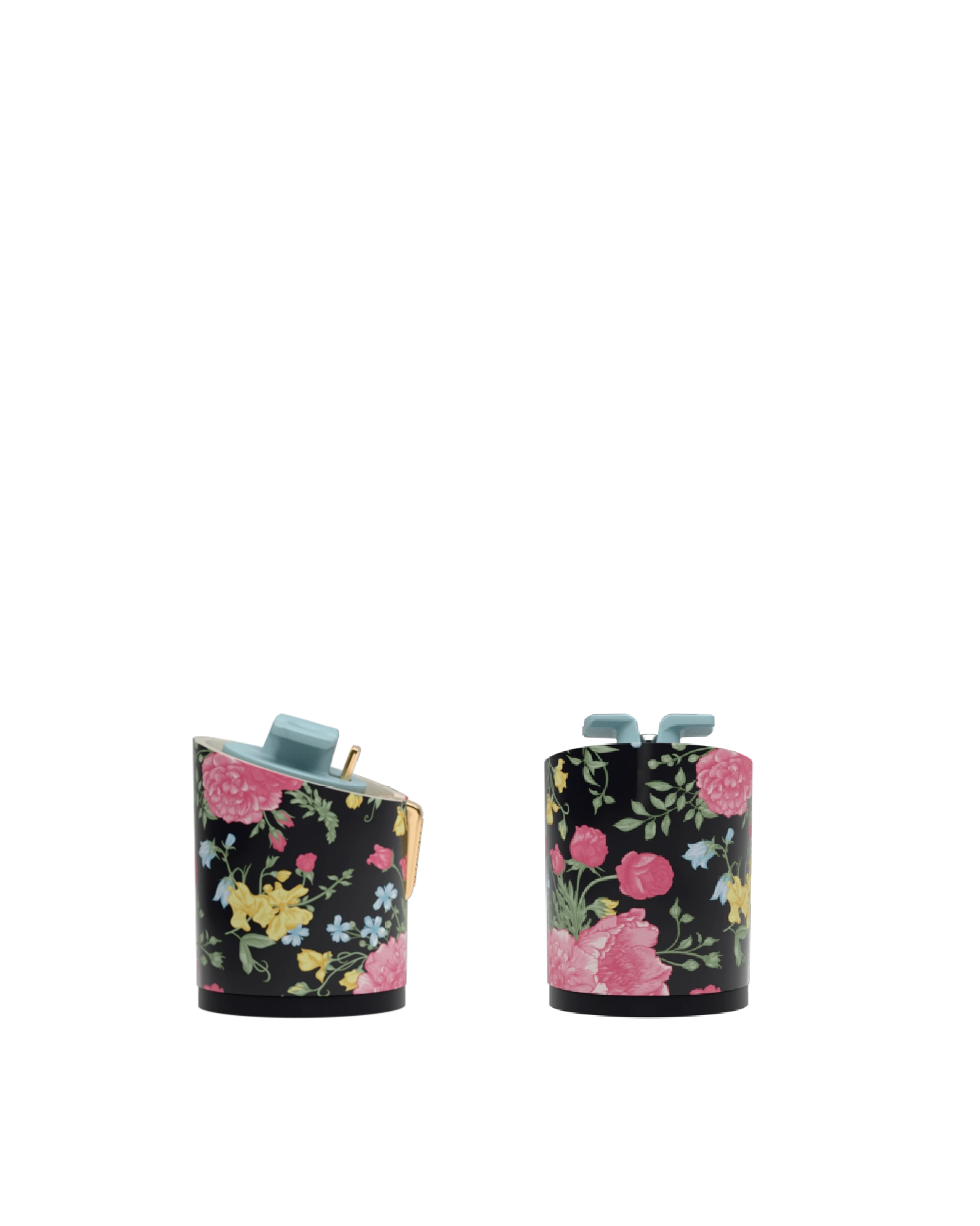 Cylinder Block Heel Kit 3 Coal Porcelain, back view. Pashion convertible heels go from heel to flat and are customizable with interchangeable heel kits.