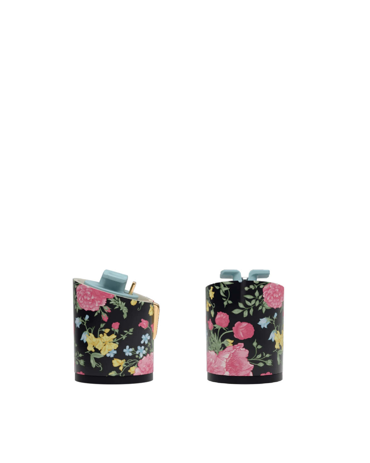 Cylinder Block Heel Kit 3 Coal Porcelain, back view. Pashion convertible heels go from heel to flat and are customizable with interchangeable heel kits.