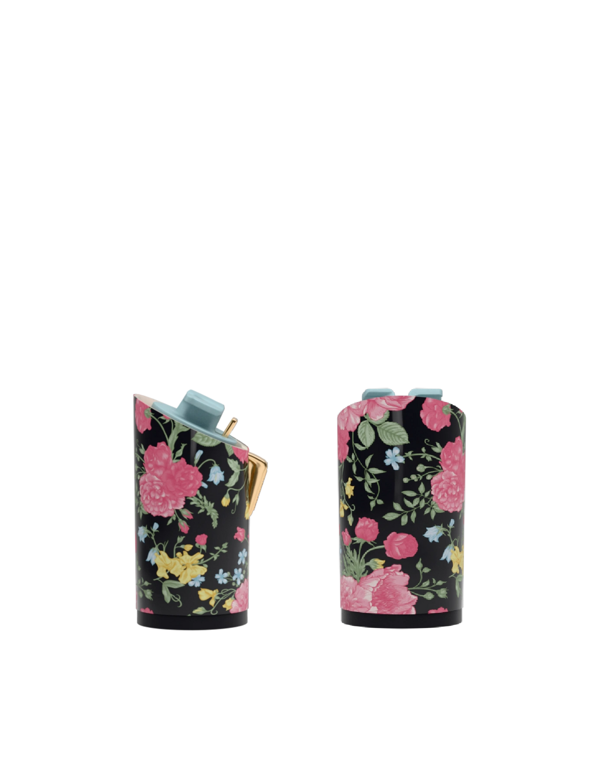 Cylinder Block Heel Kit 4 Coal Porcelain, back view. Pashion convertible heels go from heel to flat and are customizable with interchangeable heel kits.