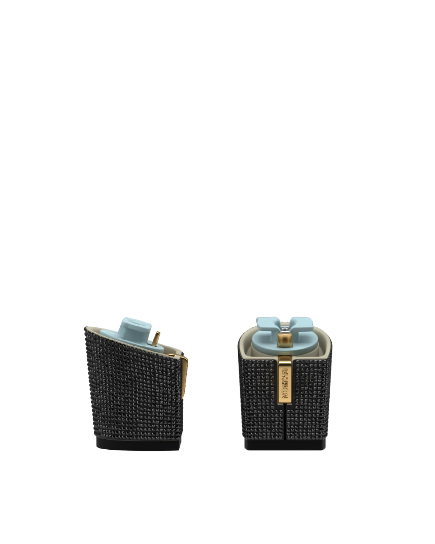 Block Heel Kit 3 Coal Black Rhinestone, 3-inch interchangeable block heel. Pashion convertible heels go from heel to flat and are customizable with interchangeable heel kits.