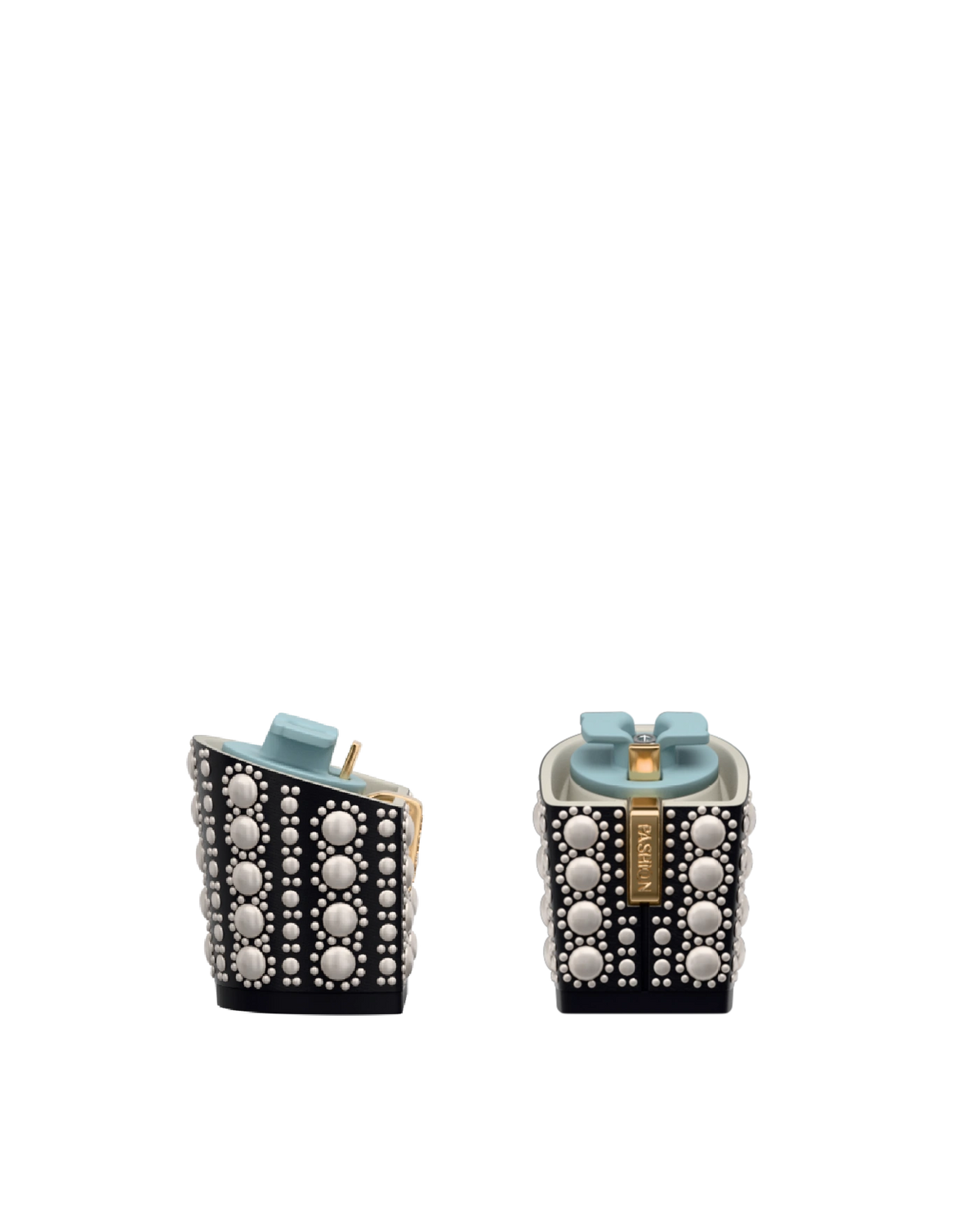 Block Heel Kit 3 Coal Satin Pearl, 3-inch interchangeable block heel. Pashion convertible heels go from heel to flat and are customizable with interchangeable heel kits.