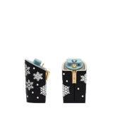 Block Heel Kit 4 Coal Snowflake Embroidery, 4-inch interchangeable block heel. Pashion convertible heels go from heel to flat and are customizable with interchangeable heel kits.