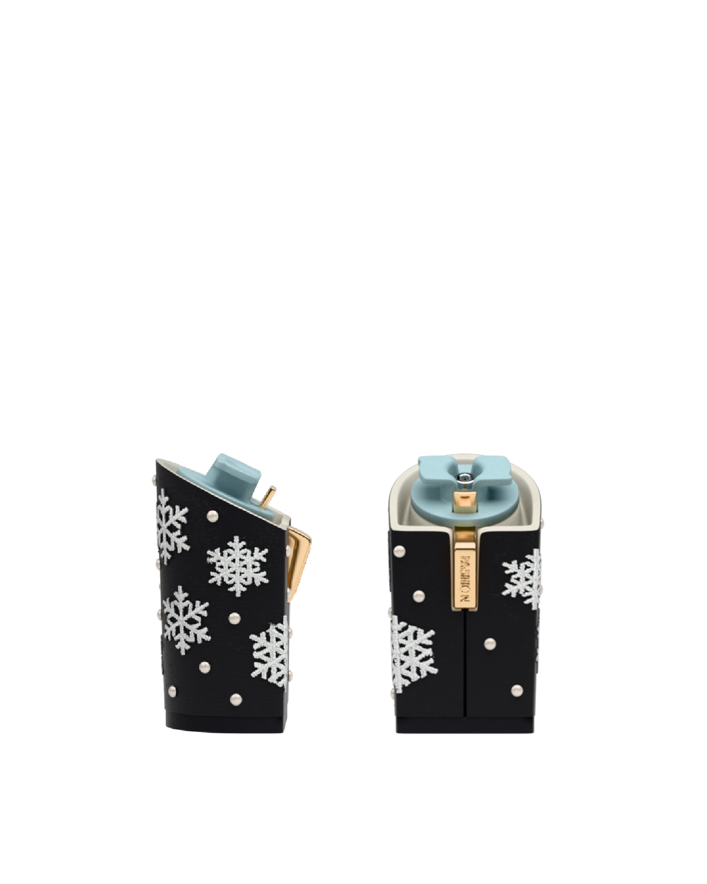 Block Heel Kit 4 Coal Snowflake Embroidery, 4-inch interchangeable block heel. Pashion convertible heels go from heel to flat and are customizable with interchangeable heel kits.