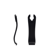 Stelo - Coal Black, product view. Pashion convertible heels go from heel to flat and are customizable with interchangeable heel kits.
