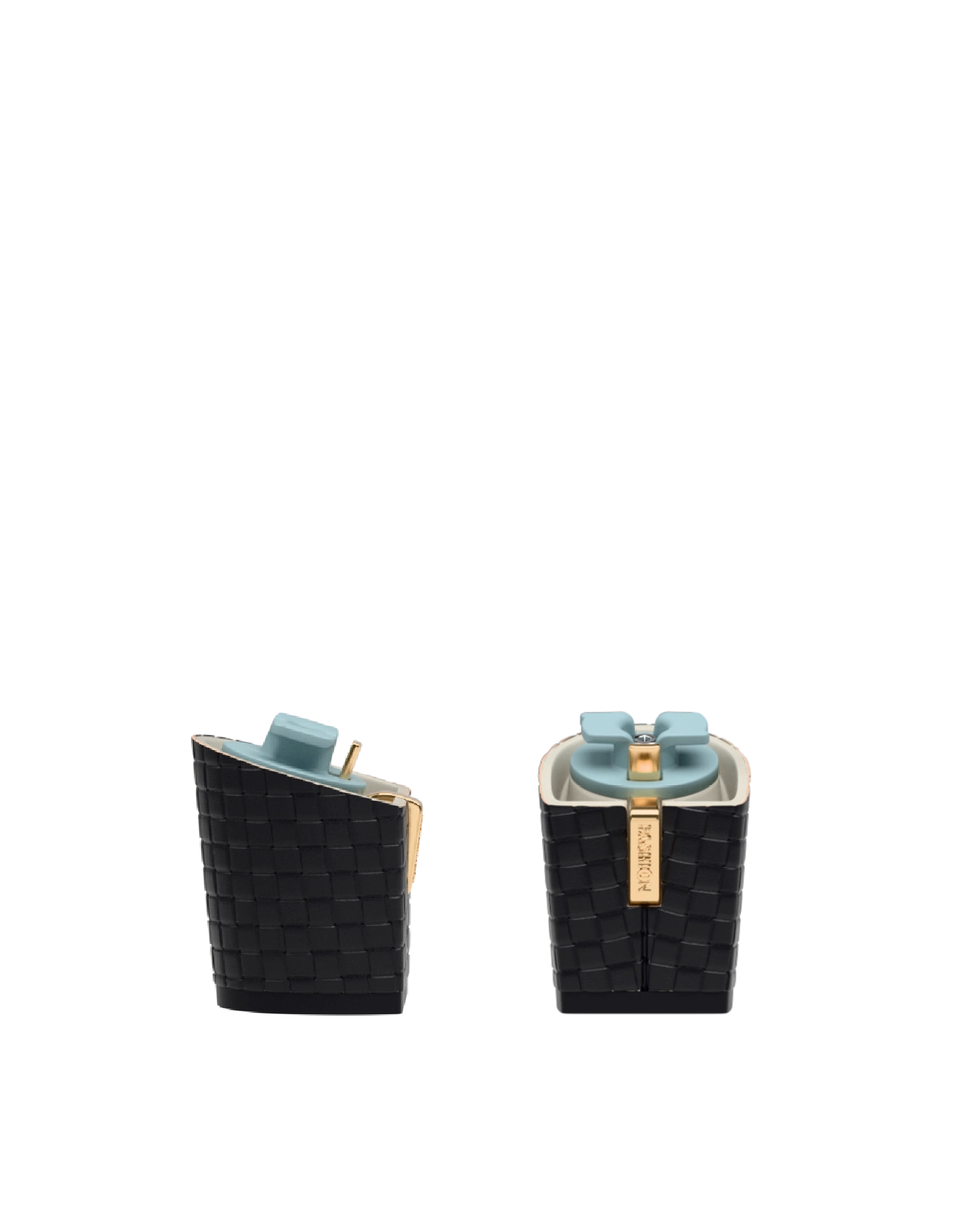 Block Heel Kit 3 Coal Woven Leather, 3-inch interchangeable block heel. Pashion convertible heels go from heel to flat and are customizable with interchangeable heel kits.