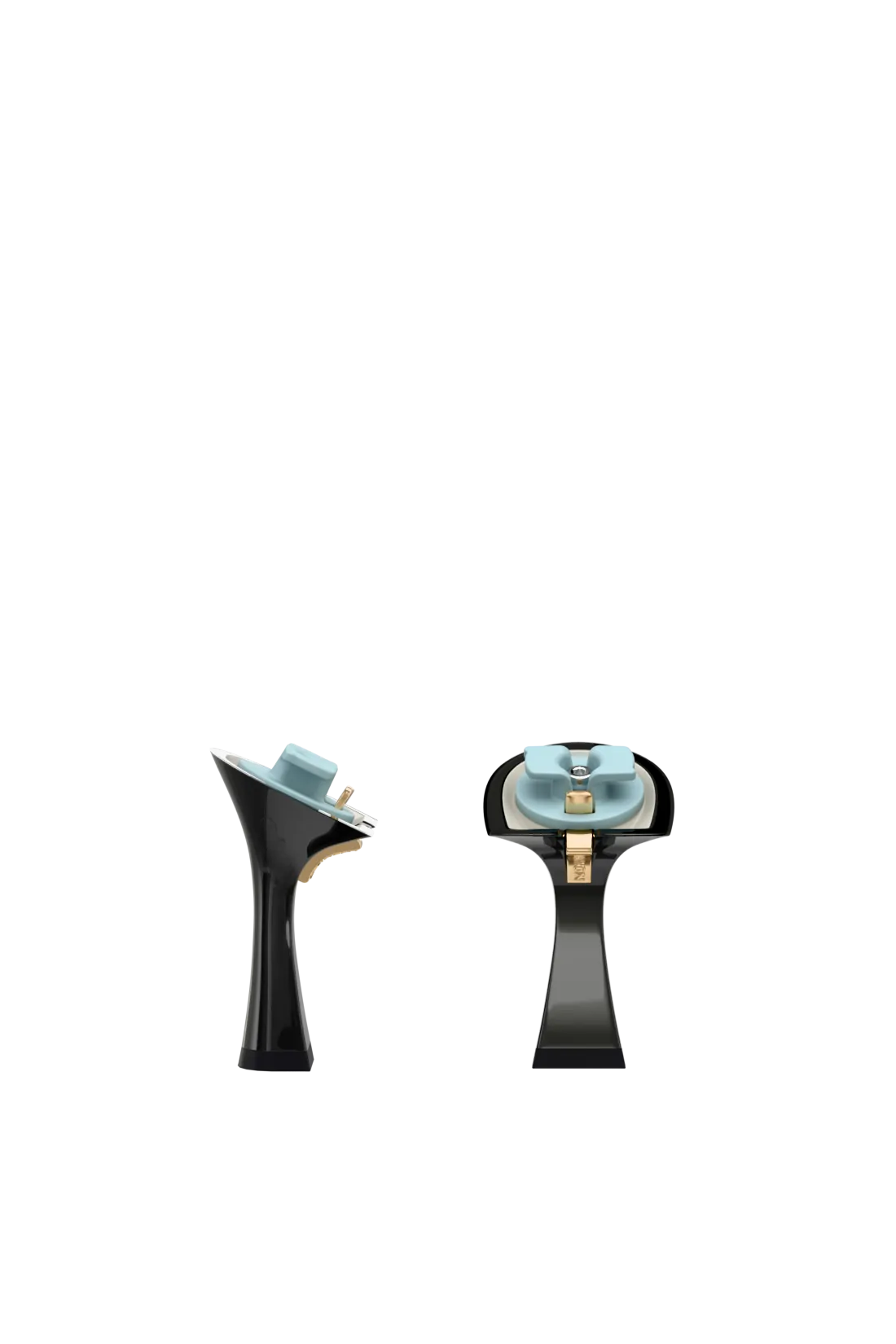 Flare Stiletto Heel Kit 4 Coal Metallic