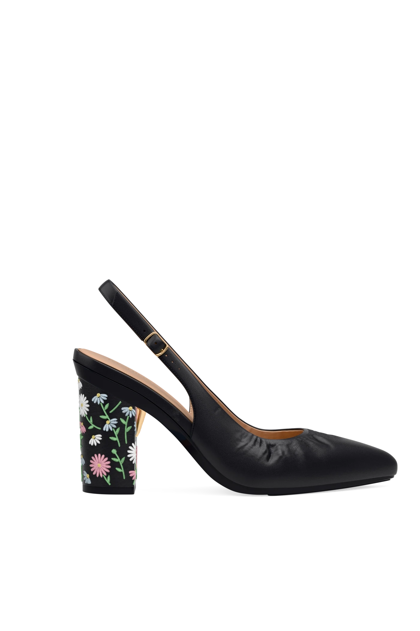 Block Heel Kit 4 Coal Daisy Embroidery