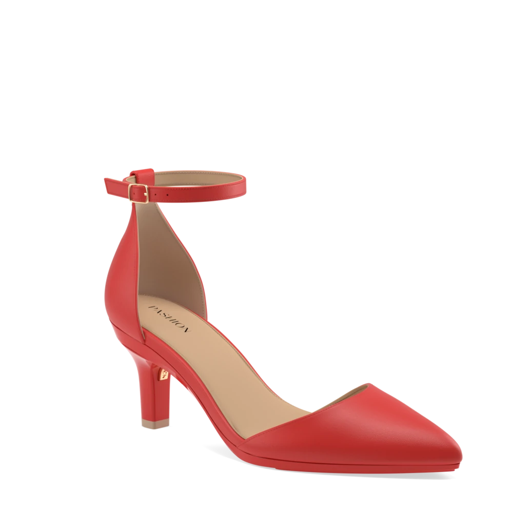 The D&#39;Orsay - Cherry Red Leather 3 Stiletto