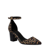 Diana D'Orsay - Coal Black Leopard Suede 3 Block