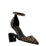 Diana D'Orsay - Coal Black Leopard Suede 3 Block