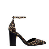 Diana D'Orsay - Coal Black Leopard Suede 4 Block