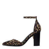 Diana D'Orsay - Coal Black Leopard Suede 4 Block