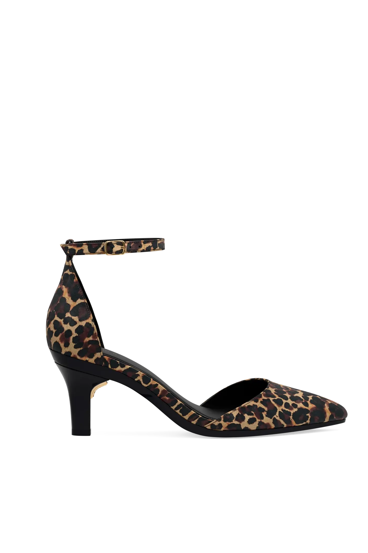 The D'Orsay - Coal Leopard Suede 3 Stiletto