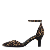 Diana D'Orsay - Coal Black Leopard Suede 3 Stiletto