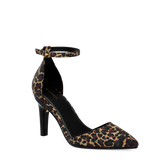 Diana D'Orsay - Coal Black Leopard Suede 4 Stiletto