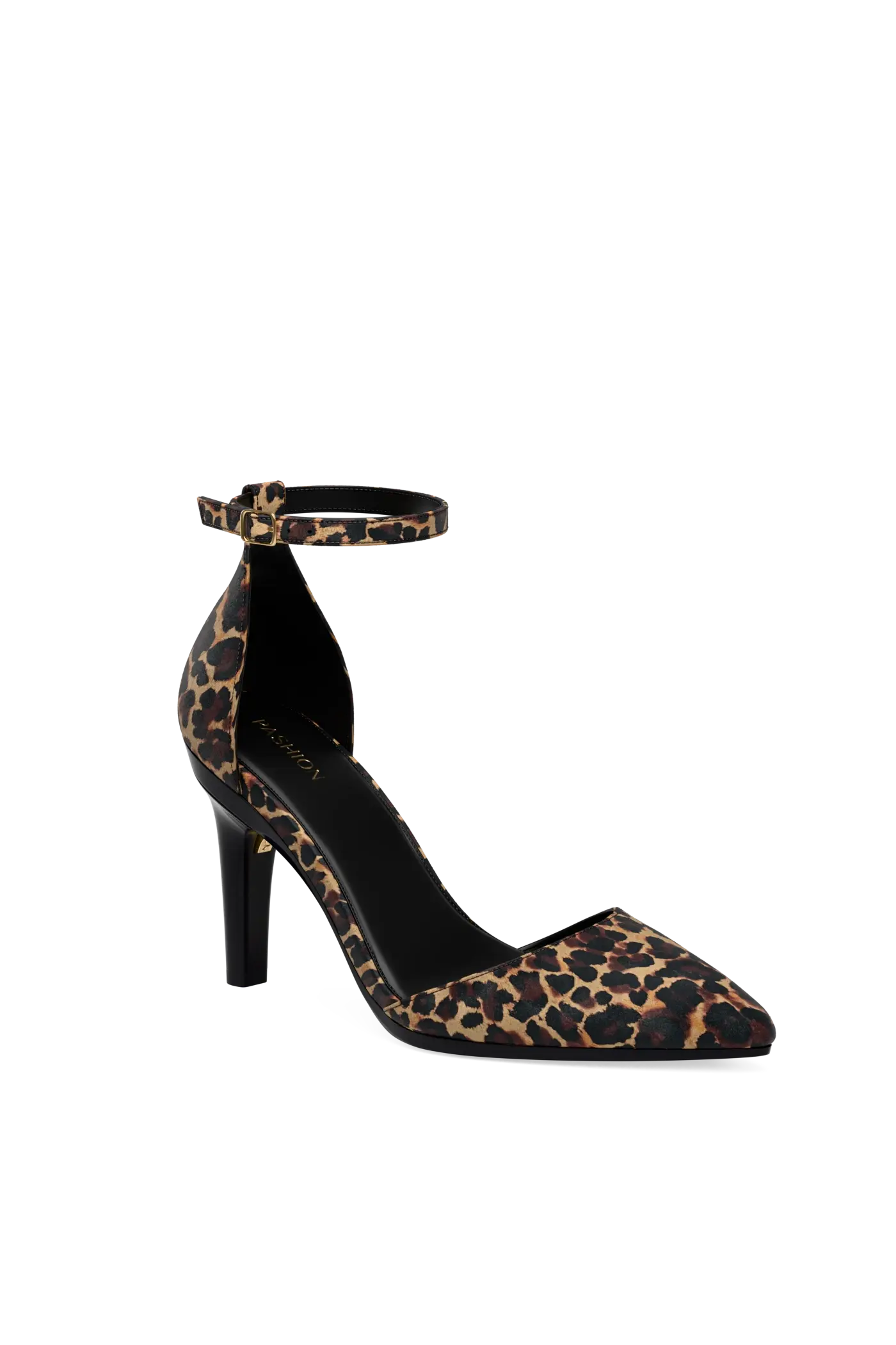 The D'Orsay - Coal Leopard Suede 4 Stiletto