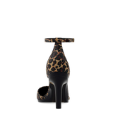 Diana D'Orsay - Coal Black Leopard Suede 4 Stiletto