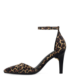 Diana D'Orsay - Coal Black Leopard Suede 4 Stiletto