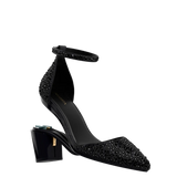 Diana D'Orsay - Coal Black Mixed Rhinestone 3 Block