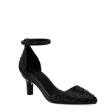 Diana D'Orsay - Coal Black Mixed Rhinestone 3 Stiletto