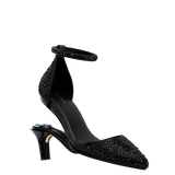 Diana D'Orsay - Coal Black Mixed Rhinestone 3 Stiletto
